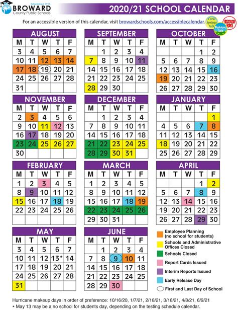 Printable District Calendars. . Broward school calendar
